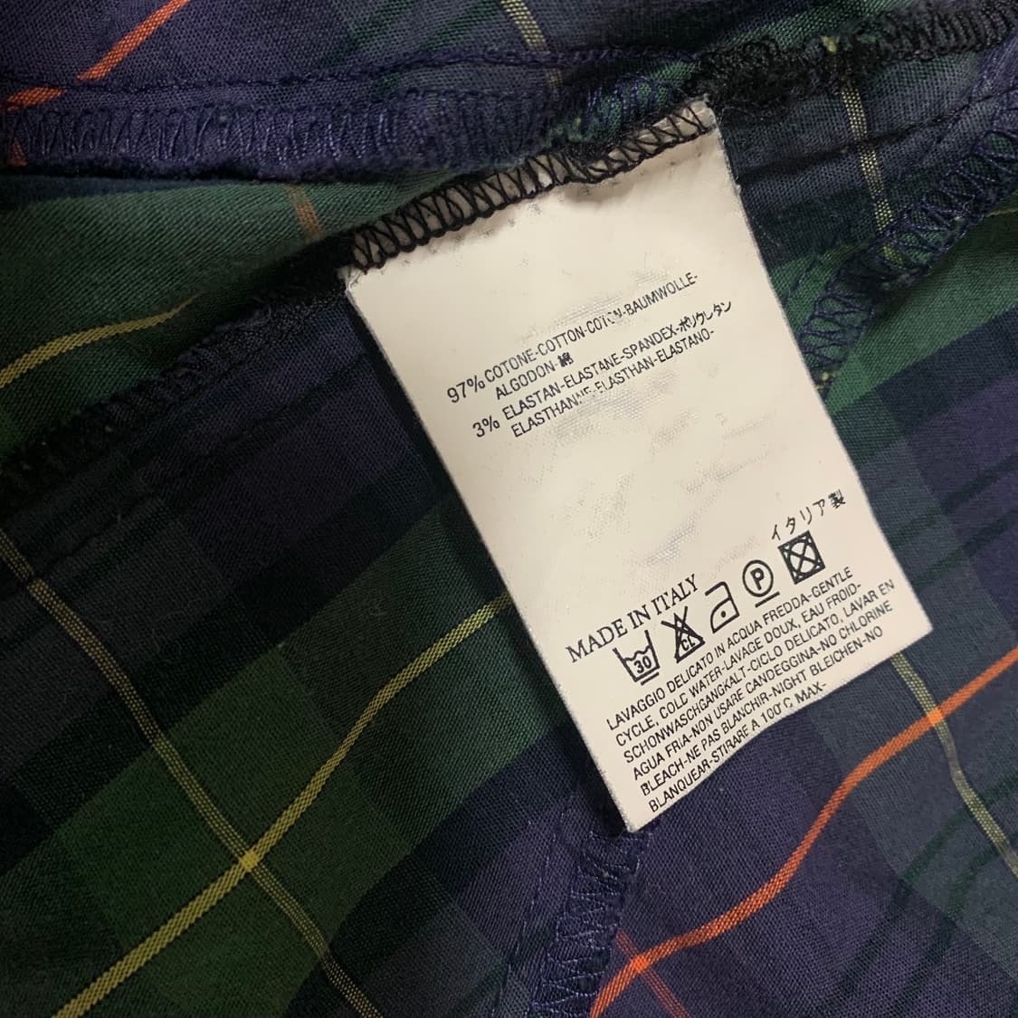 vivienne westwood man체크 비대칭 패치워크 셔츠 상품이미지9