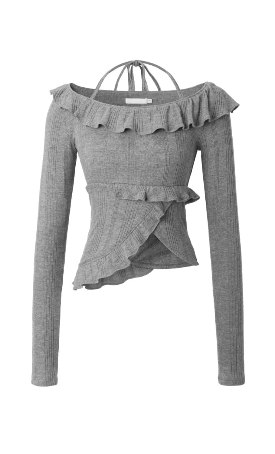 [단종] 쓰리타임즈 애니 탑 그레이 멜란지 상품이미지2