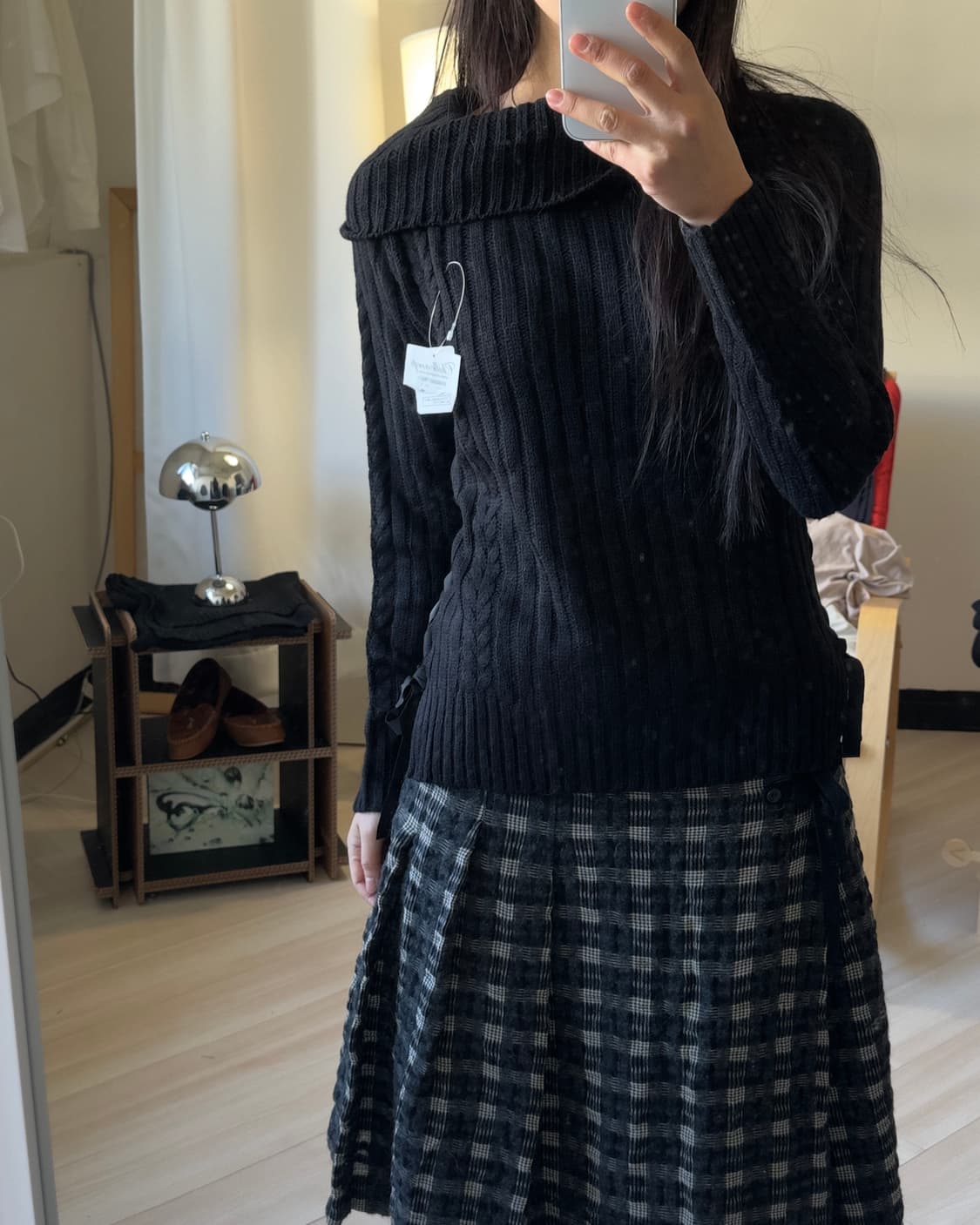 [CHILLE ANAP] Side Lace-up Knit 상품이미지5