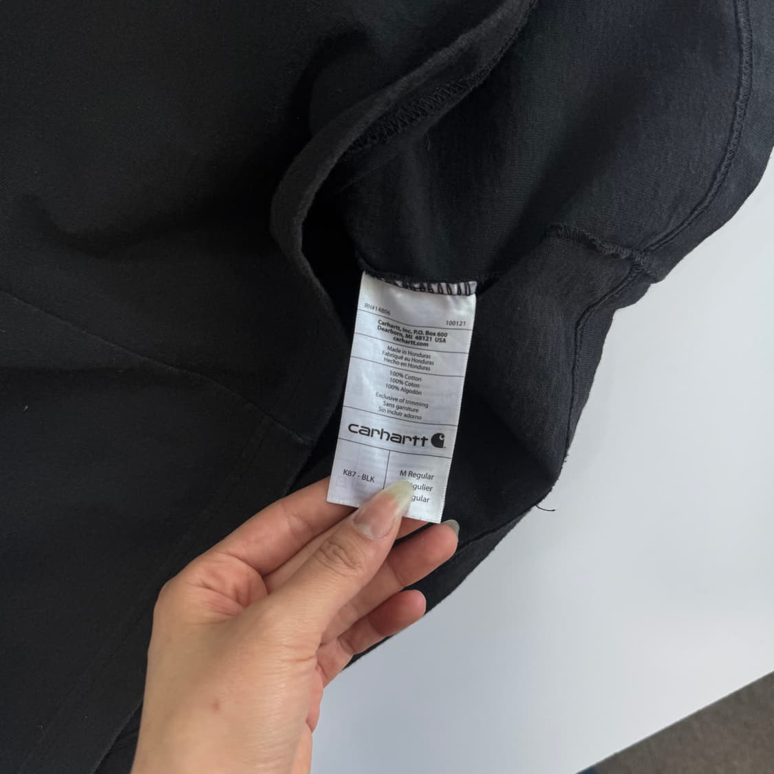 Carhartt 칼하트 블랙 원포켓 반팔 상품이미지6