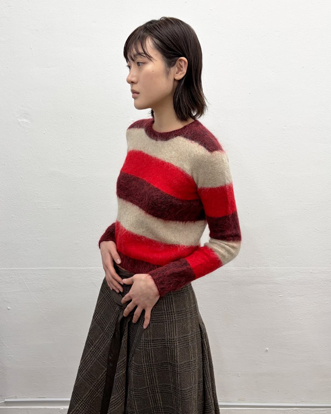 로베르토 콜리나 모헤어 니트/머플러 세트 상품이미지4