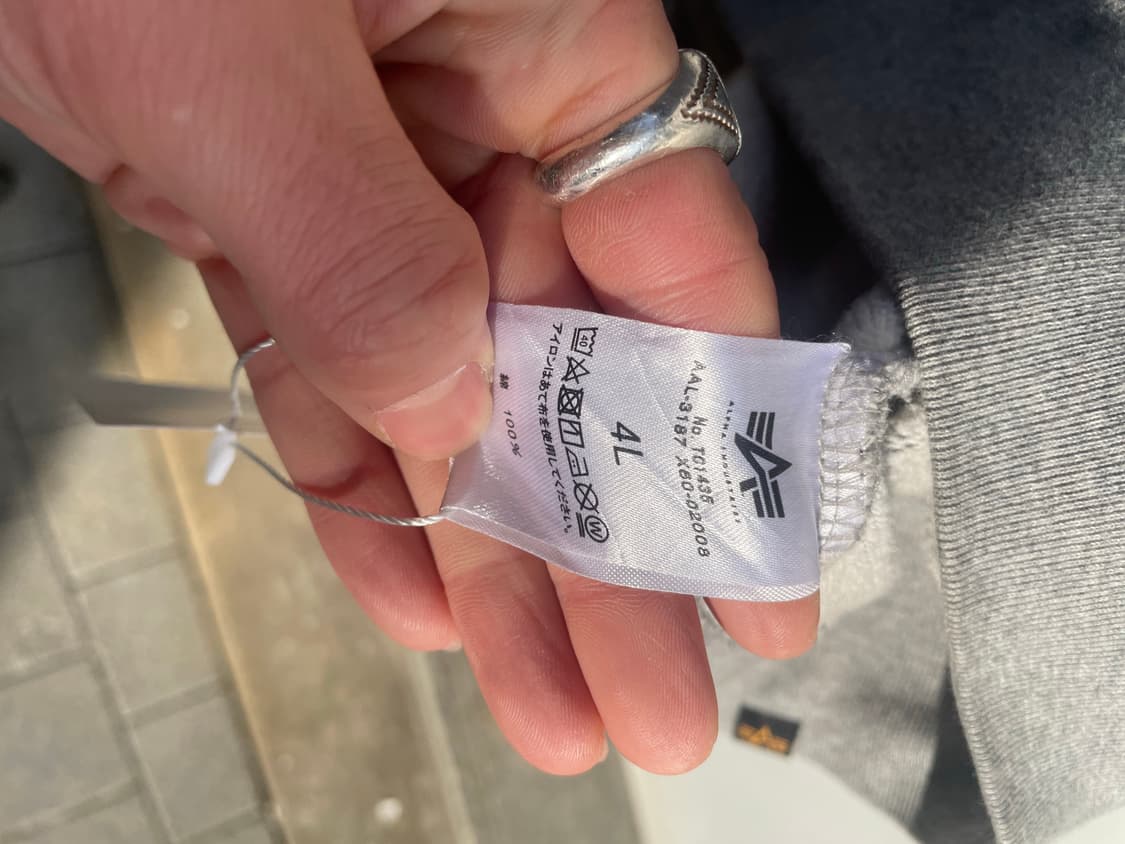 Alpha Industries biglogo grey sweatshirt 상품이미지10