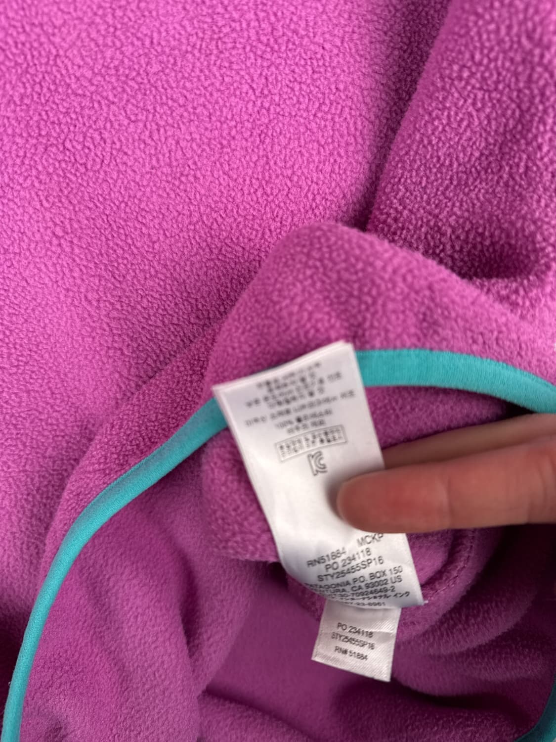 16SP 파타고니아 신칠라 스냅-T 퍼플/민트 상품이미지7