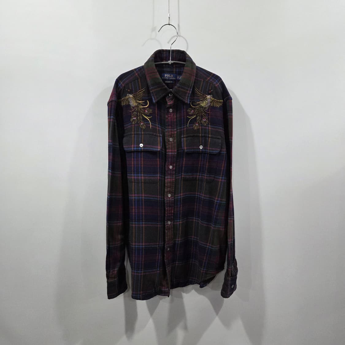폴로랄프로렌 자수 멀티포켓 체크셔츠 XS 상품이미지1
