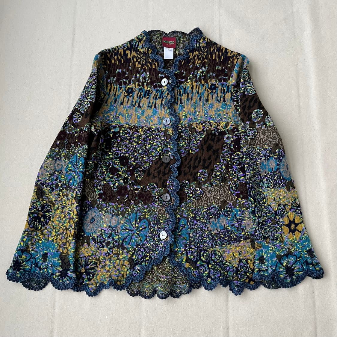 겐조 플라워 자카드 울 가디건 상품이미지1