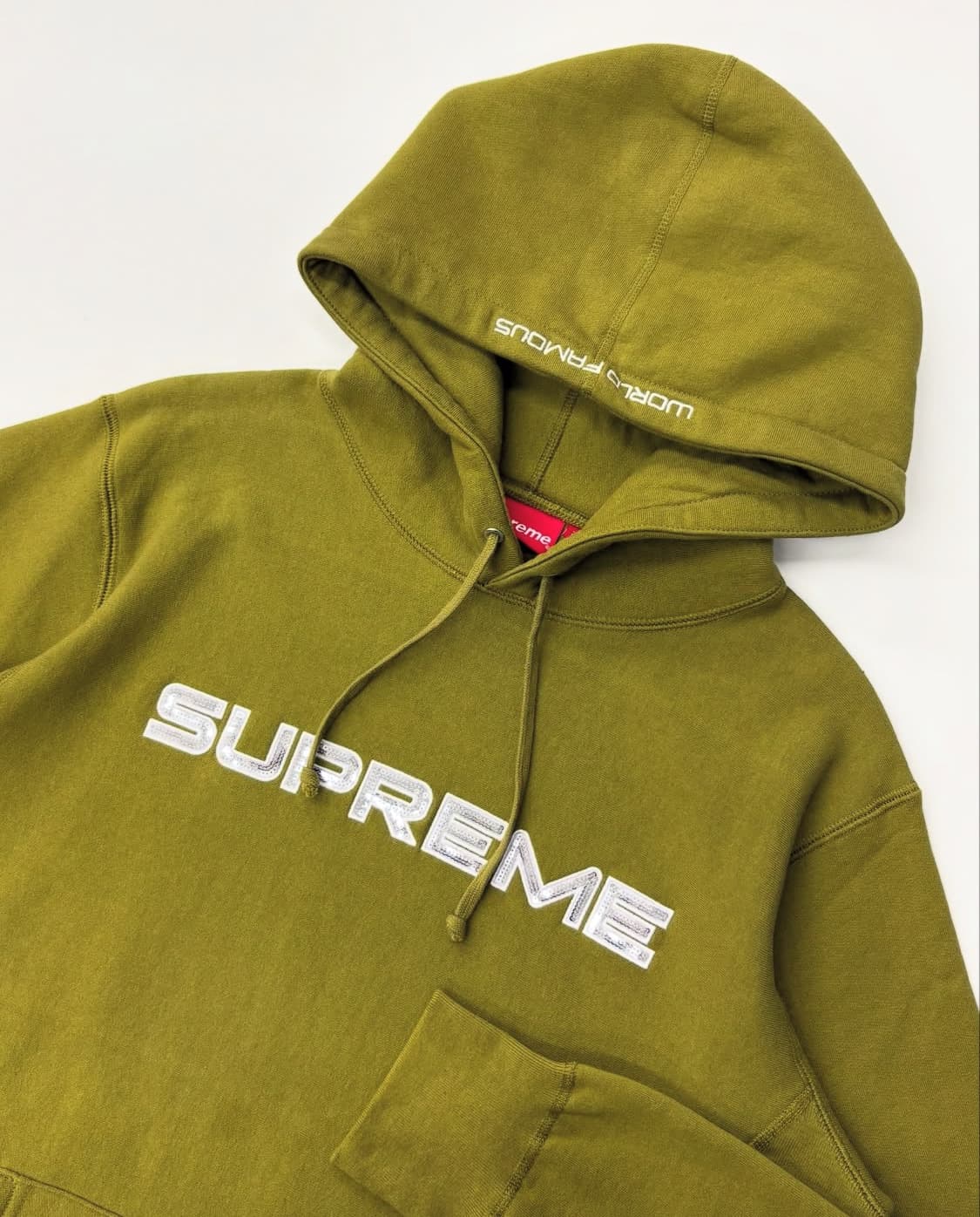 SUPREME 슈프림 17SS 로고 카키 후드  상품이미지1