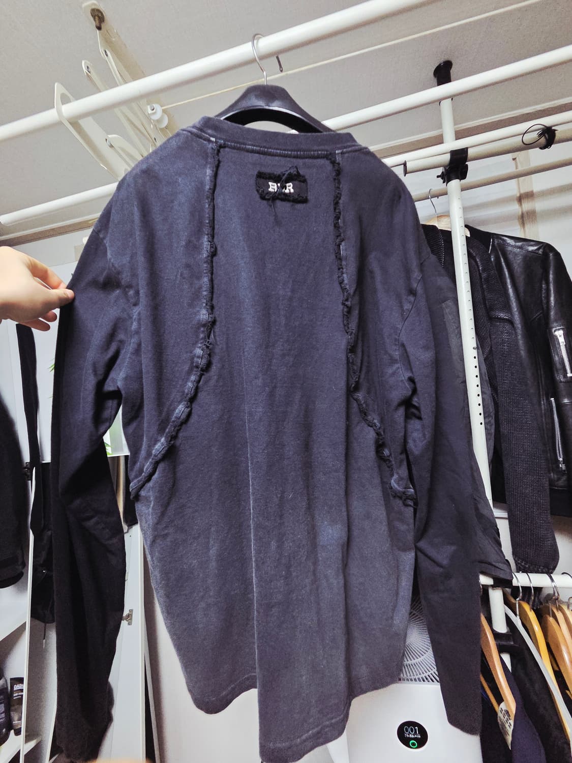 비엘알 BLR 디스트로이드 롱슬리브 블랙 S 상품이미지3