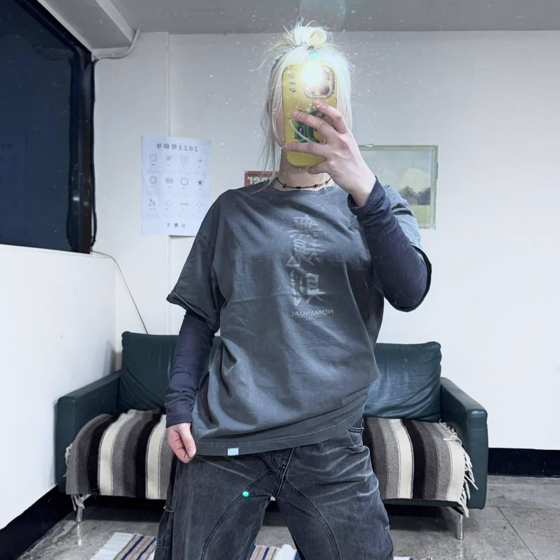 투티/0093 노매뉴얼 그레이 워싱 반팔  상품이미지2