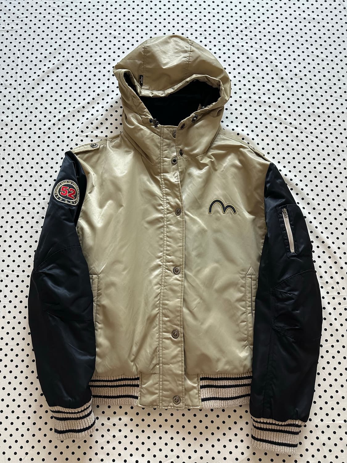 에비수 후드 바시티자켓 상품이미지1