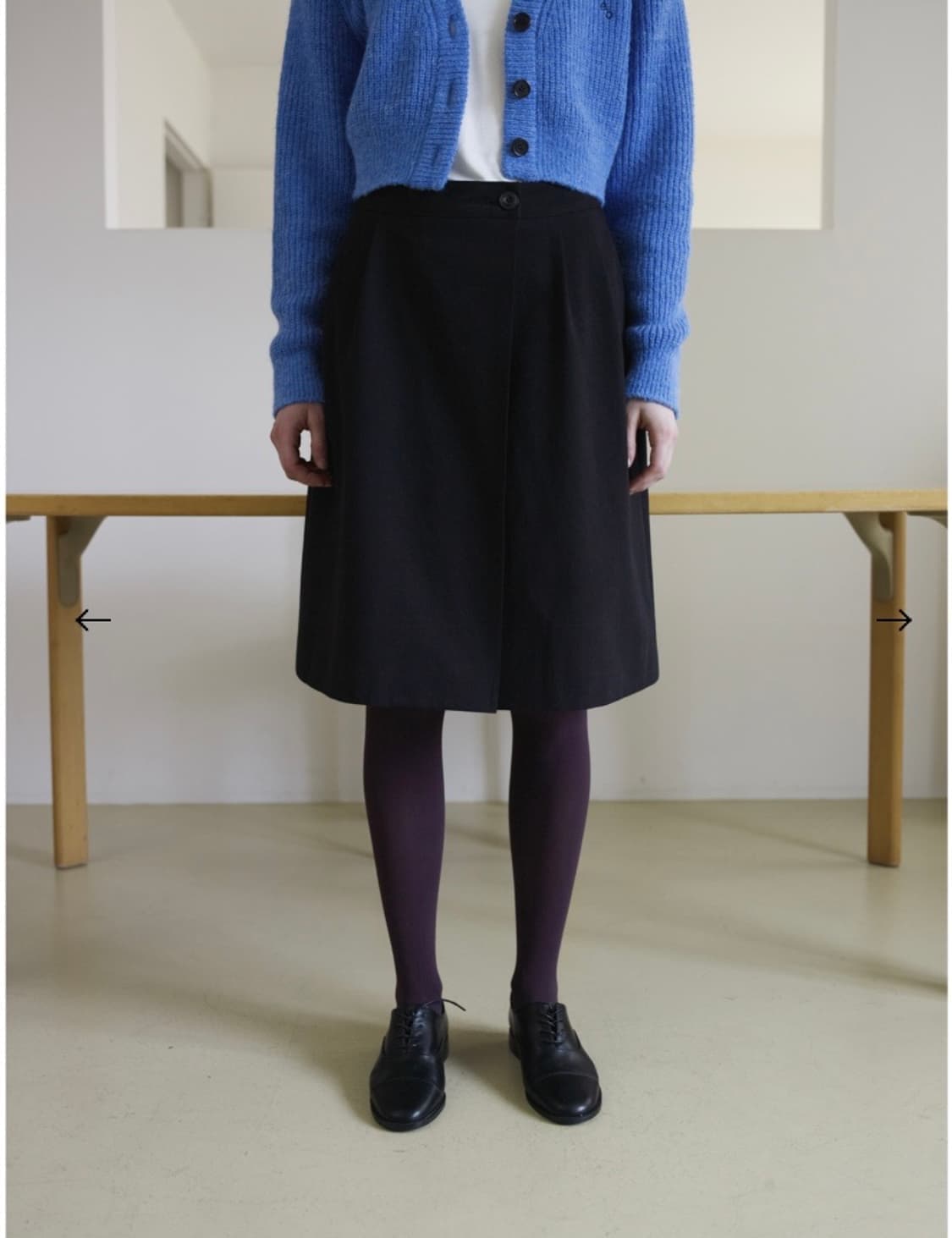 엔조블루스(ENZOBLUES) A라인 미디스커트 상품이미지1