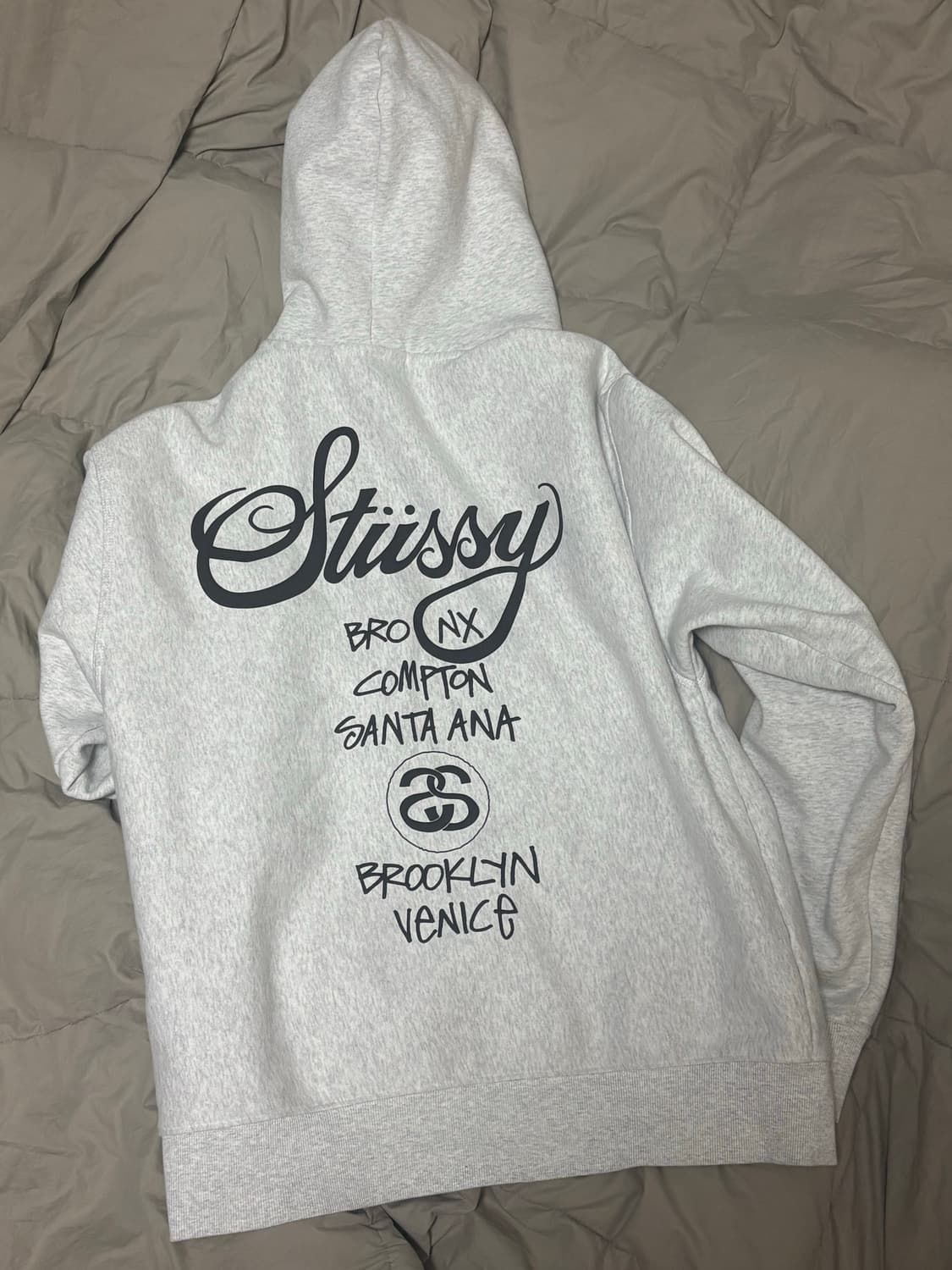 스투시 월드투어 애쉬헤더색 후드집업m 상품이미지3