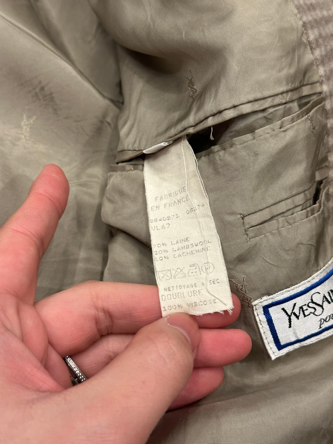 80s Yves Saint Laurent Homme 입생로랑 블레이저 상품이미지7