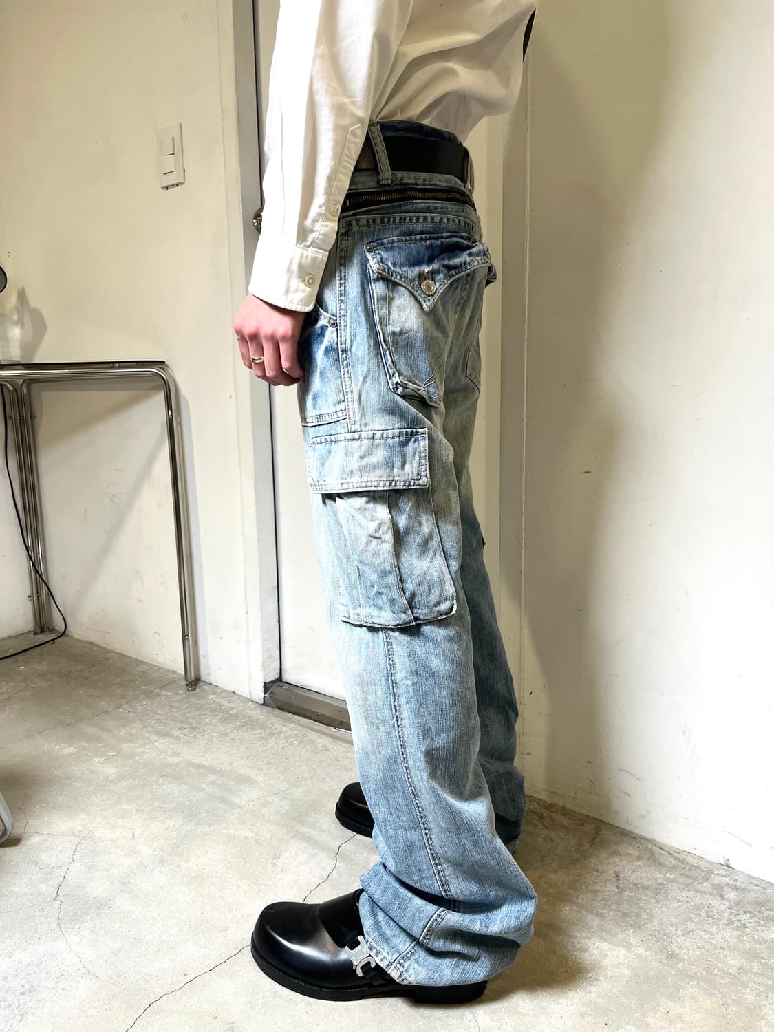 Detail Cargo Wide Denim Pants 상품이미지4