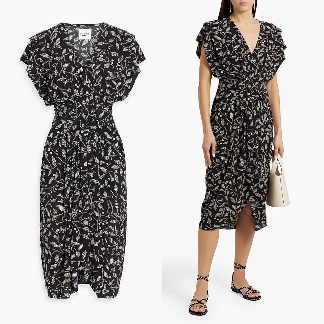 이자벨마랑 에뚜왈 프린트 크레이프 드레스 상품이미지2