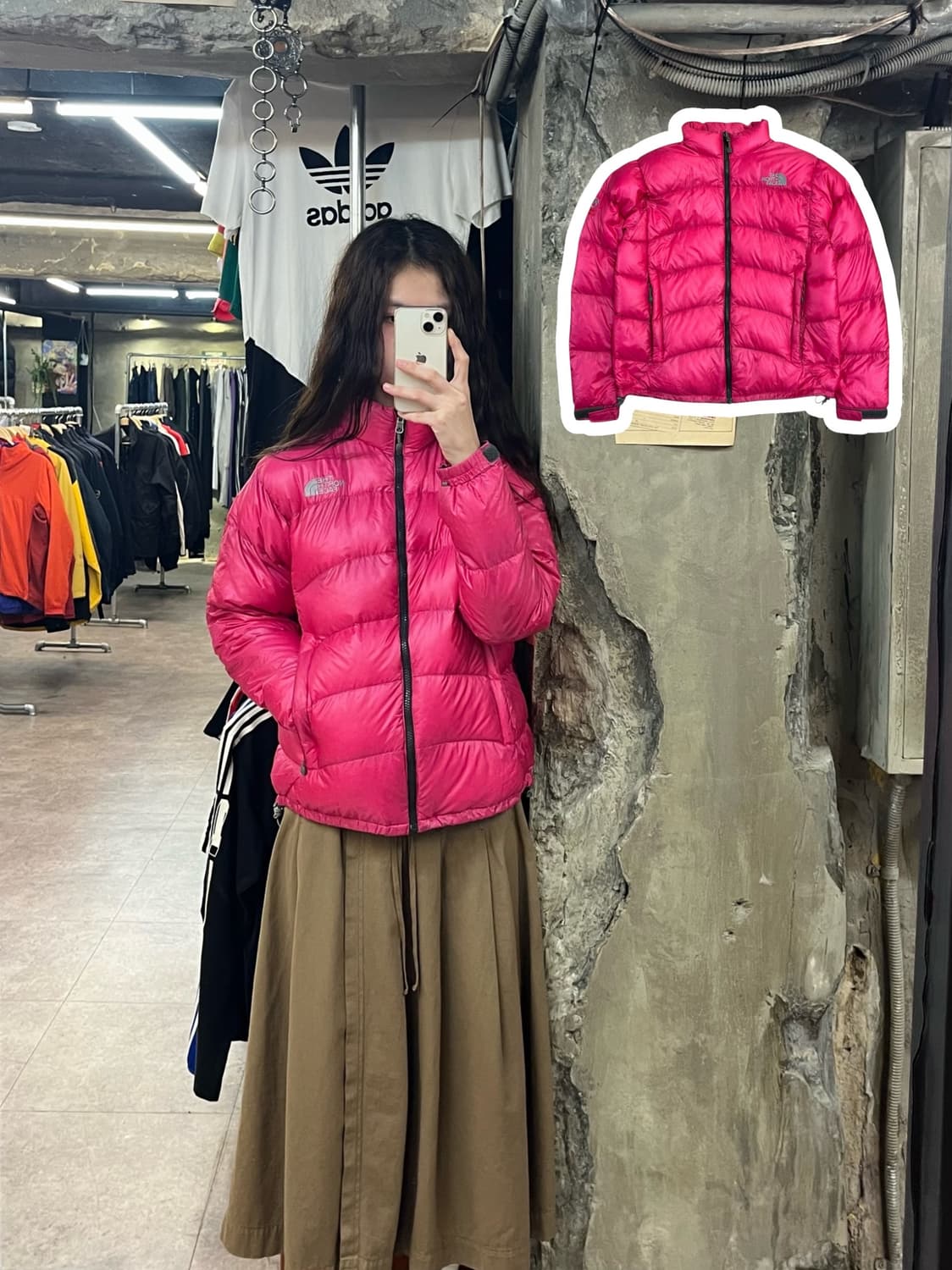 노스페이스 덕다운 패딩 핑크 85 #csz2133 상품이미지1