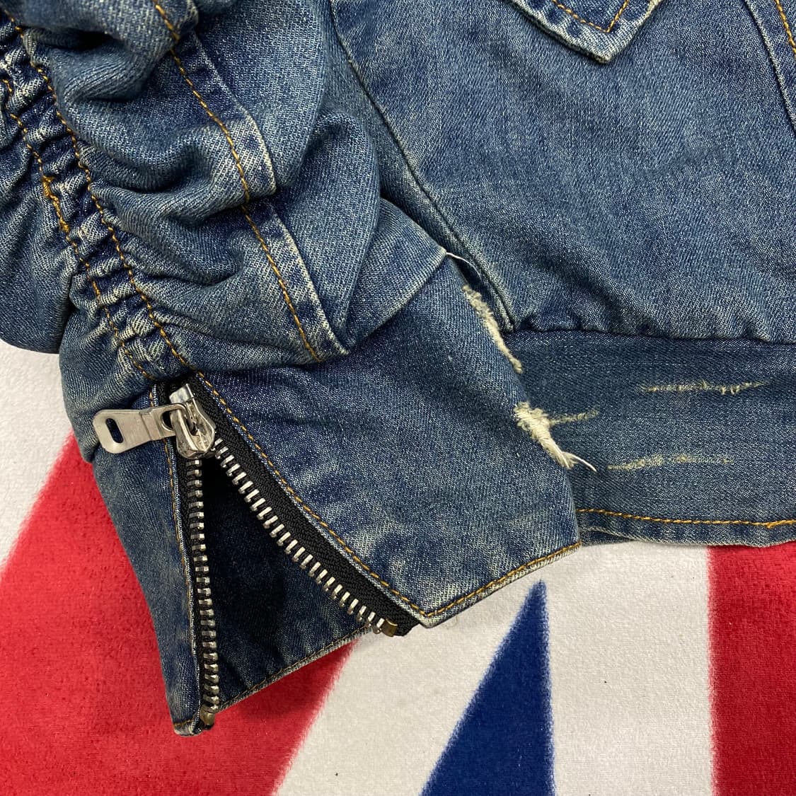 빈티지 데님 무스탕 M 실측 L  상품이미지3