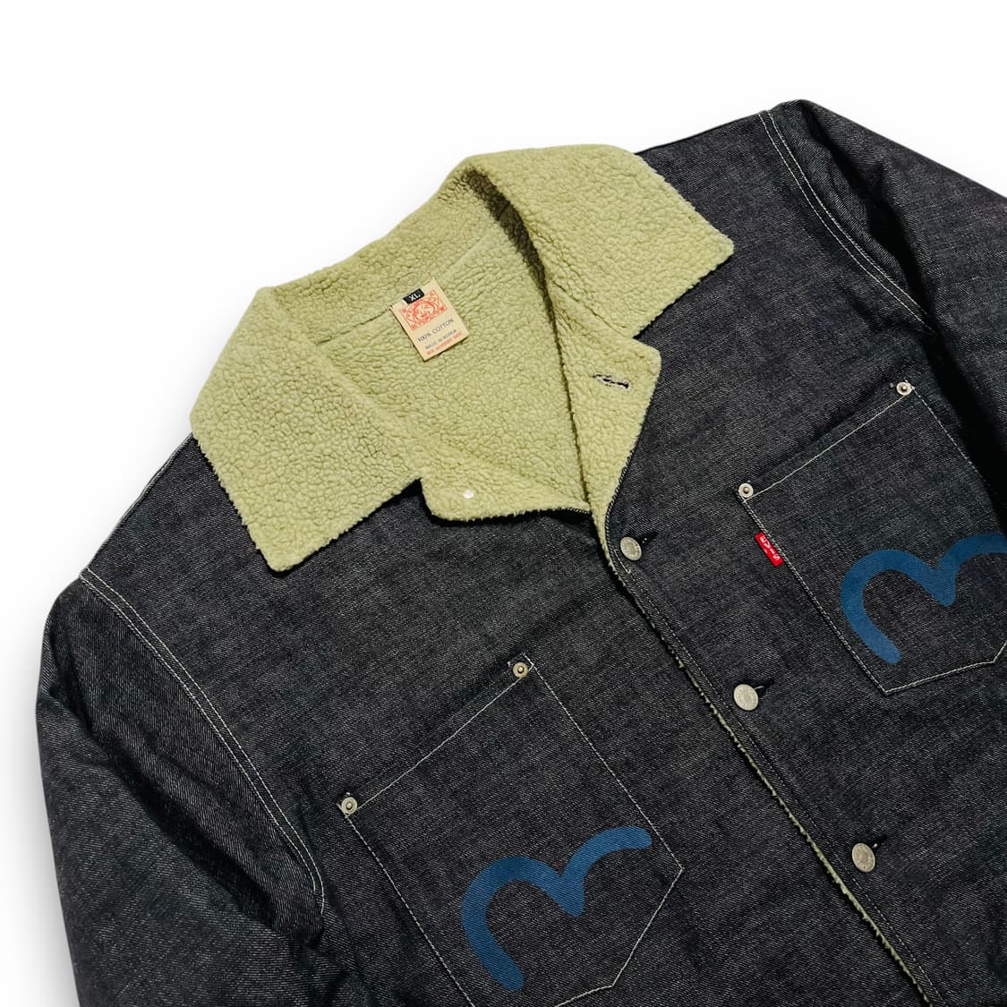 Evisu OG fleece vintage denim jacket 상품이미지3