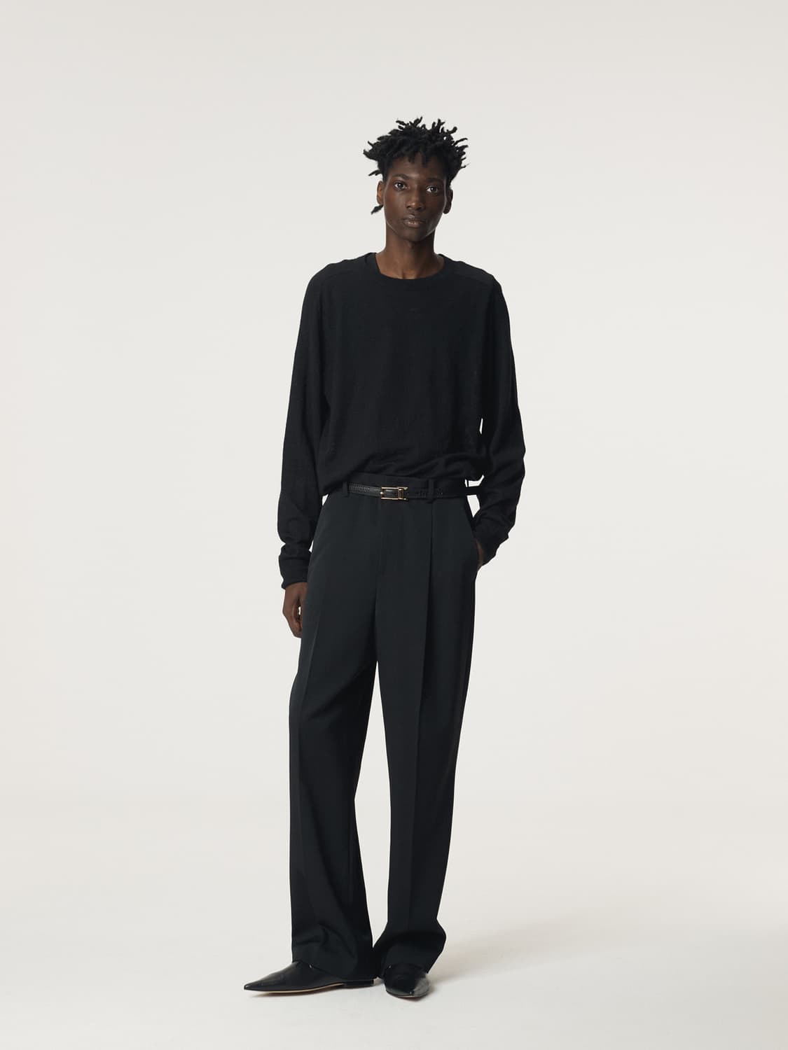 렉토 25FW 시그니쳐 스퀘어 버클 벨트 블랙 상품이미지5