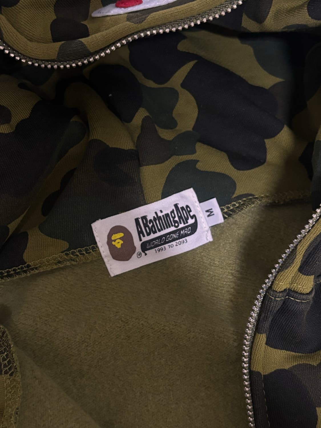 베이프 샤크후드집업 녹계 M 상품이미지3