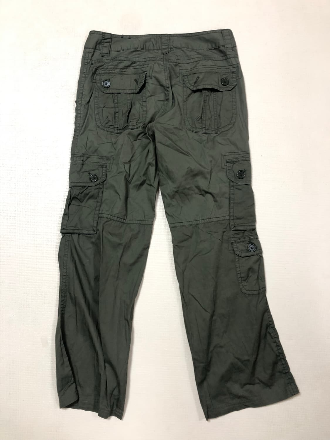 빈티지 카키 펑크 포켓 팬츠 상품이미지10