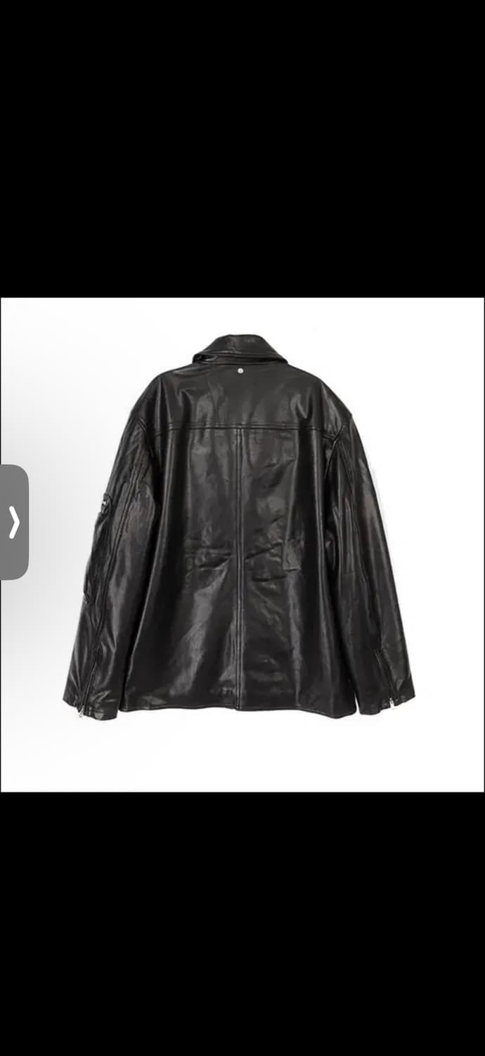 21FW 헬무트랭 집업 레더 라이더 자켓 블랙 L 상품이미지7