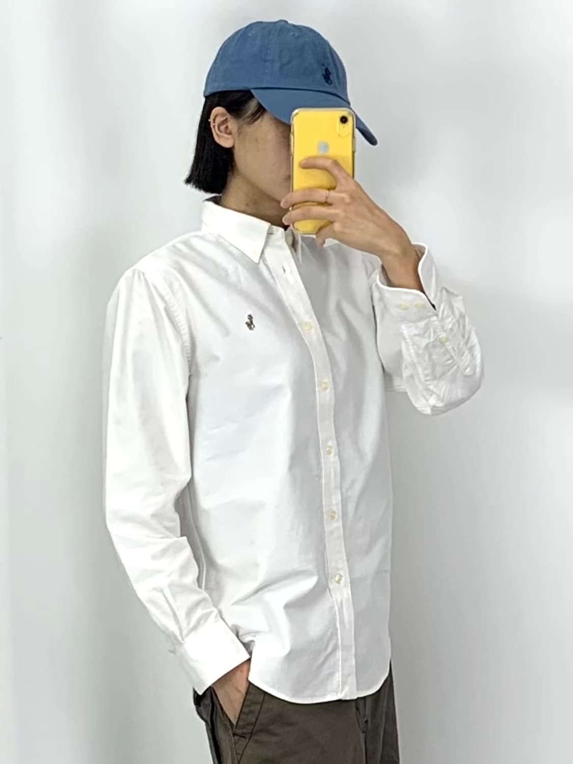 [L]POLO 화이트 여성 옥스포드 긴팔셔츠  상품이미지3