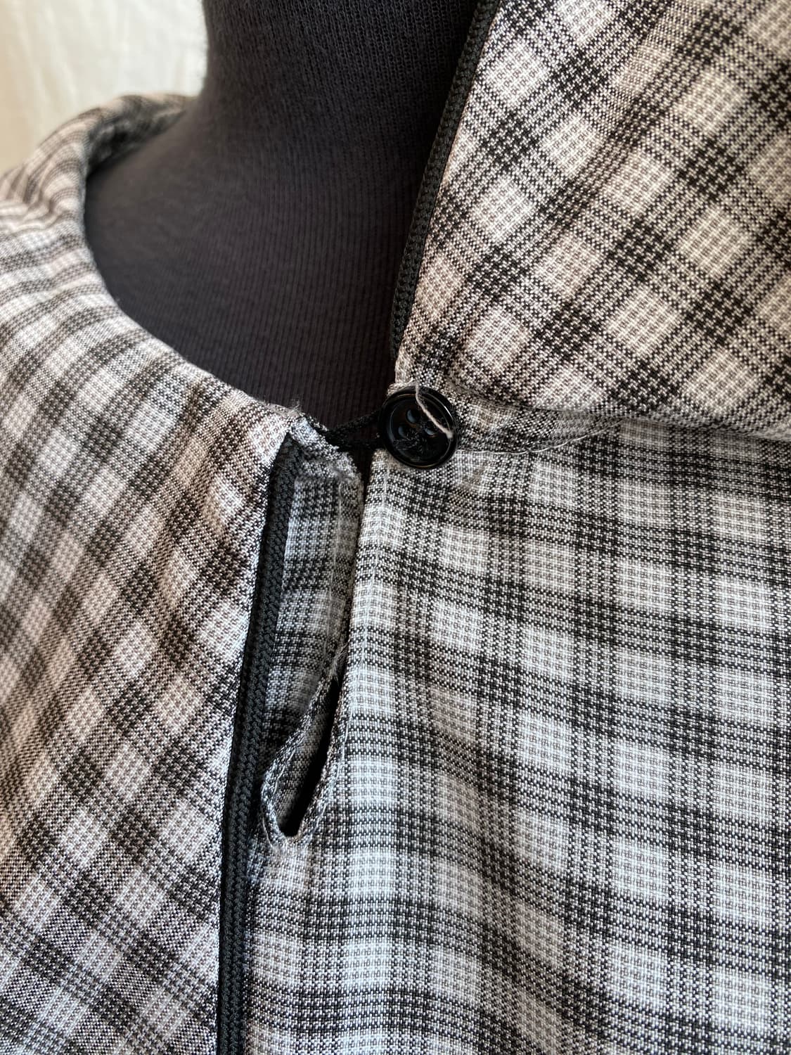 THEVON 체크 스퀘어카라 블라우스(M-L) 상품이미지9