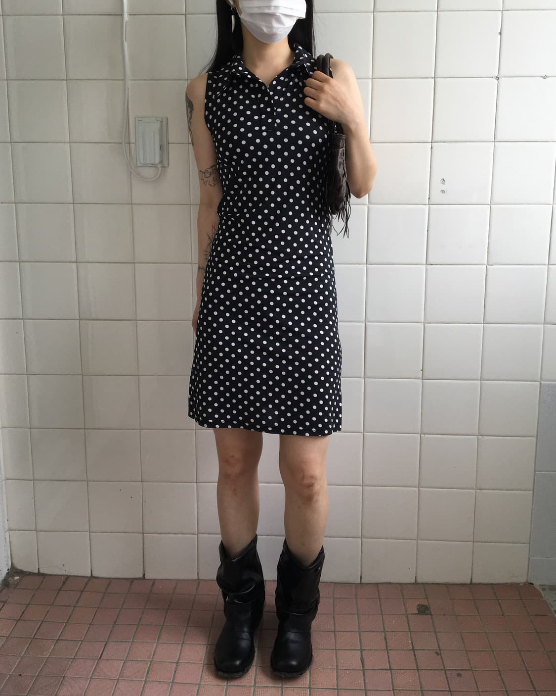 Dot pattern sleeveless onepiece 상품이미지7