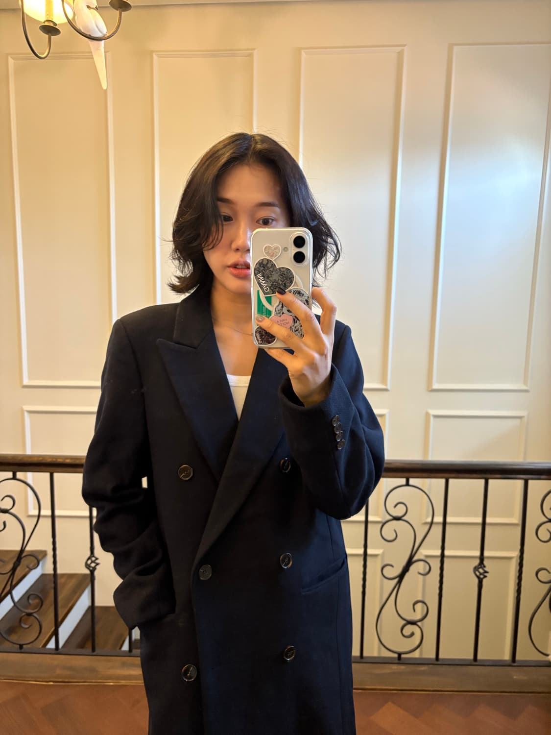 보세 네이비 롱코트 상품이미지3