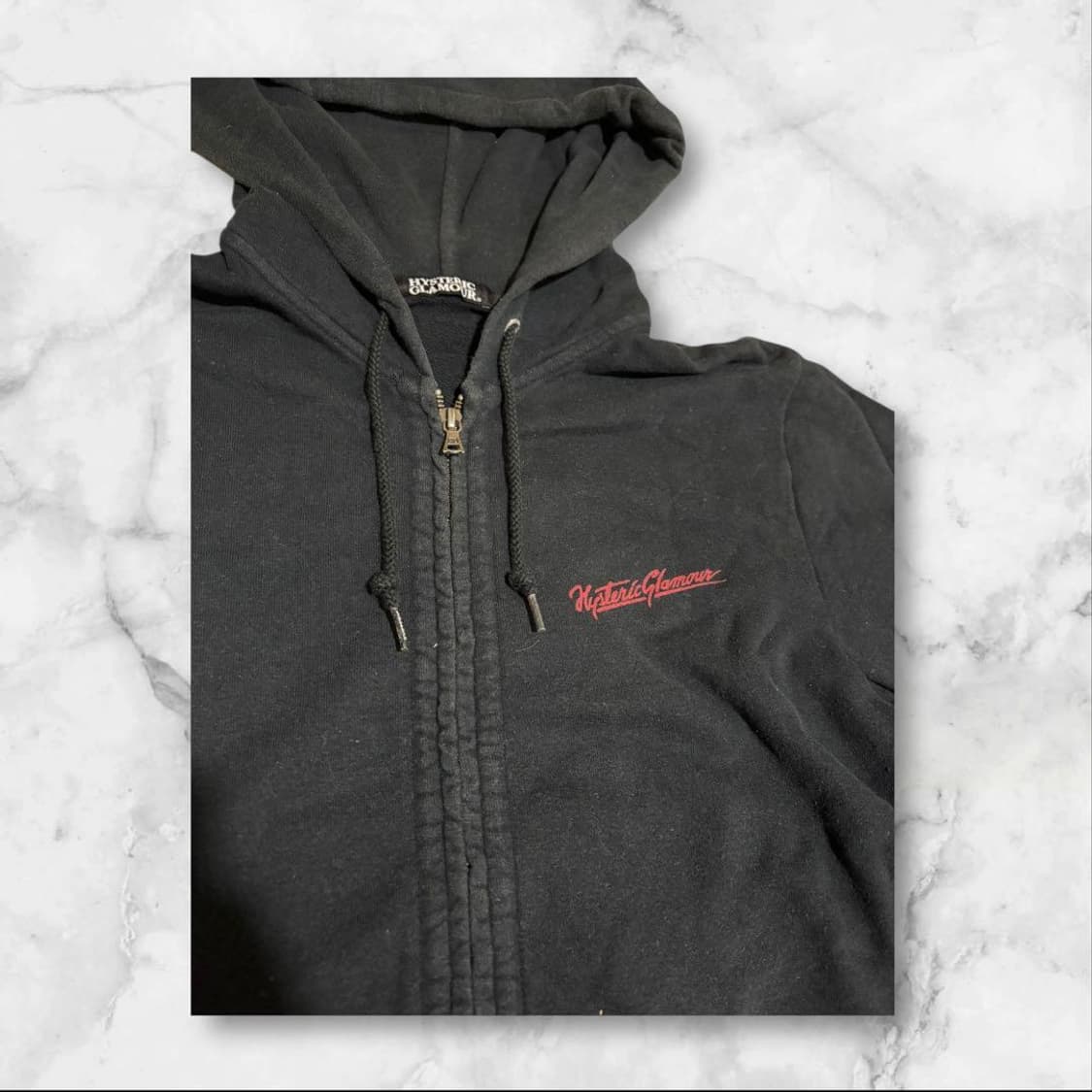 히스테릭 글래머 히스 걸 백 프린트 후드 집업 상품이미지4