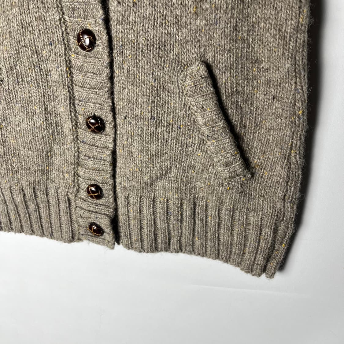[JPN] 빈티지 브레드버튼 숄카라 니트 베스트 상품이미지4