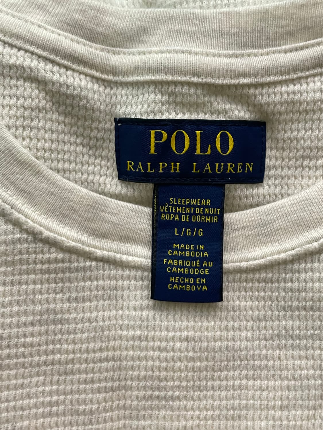 [L] 폴로 랄프로렌 폴로베어 와플 롱슬리브 긴팔 상품이미지4