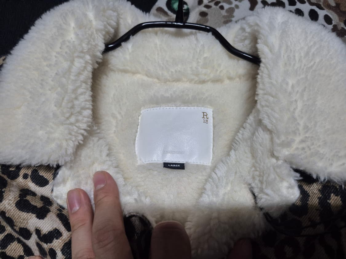 R13 알써틴 21F/W 라일 레오파드 트러커 코트 자켓 L 상품이미지4