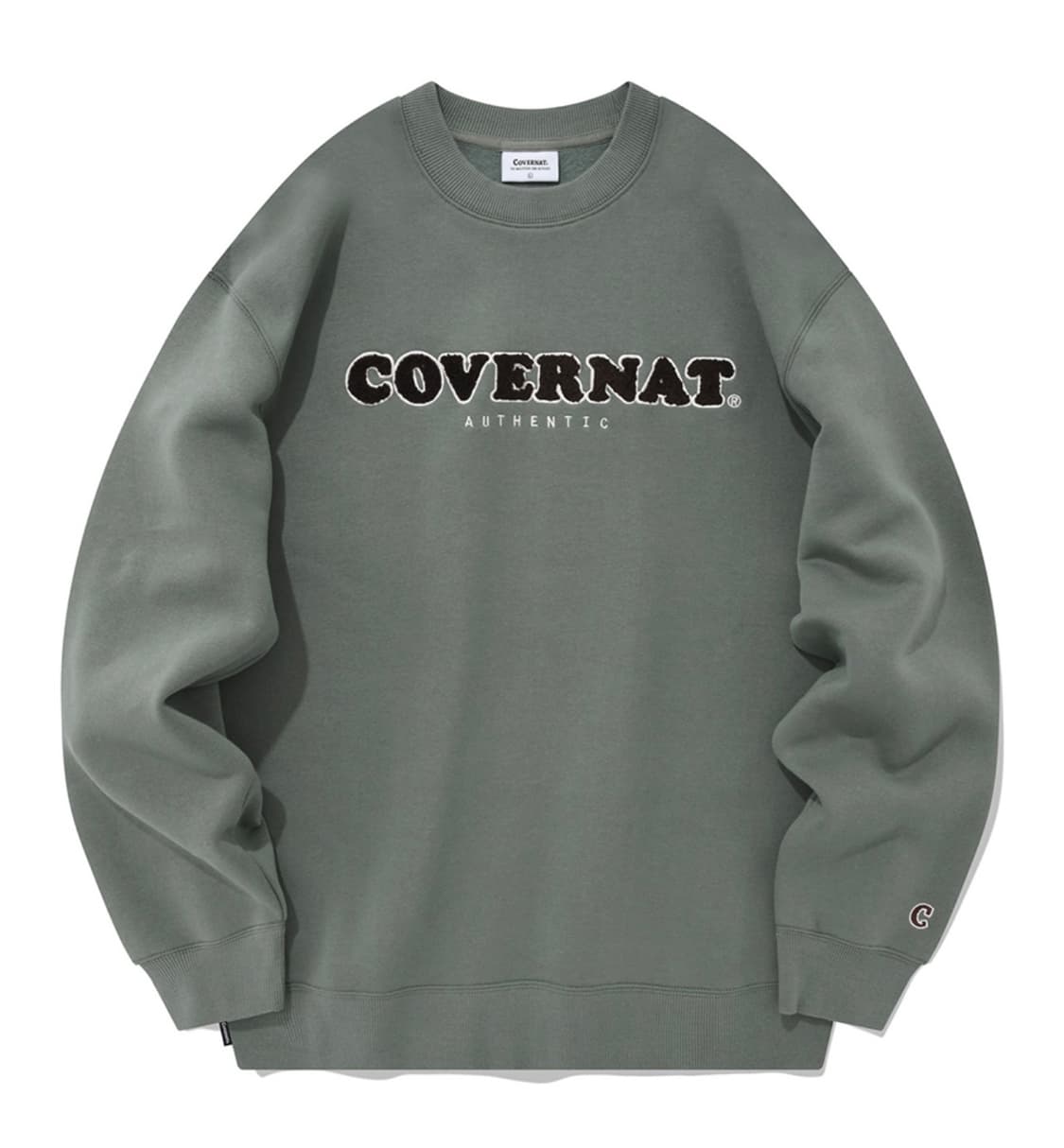 [새상품] XL) 커버낫 부클 쿠퍼 로고 기모 맨투맨 상품이미지1