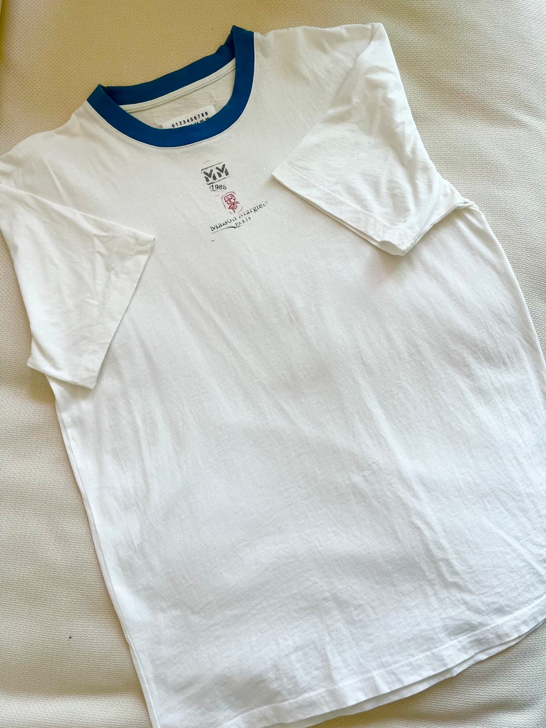 남성 마르지엘라 티셔츠 L사이즈 (블루) 상품이미지2