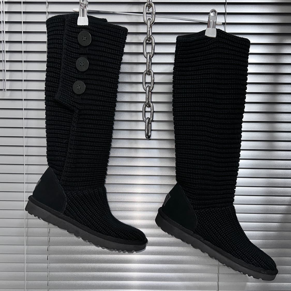 00s 블랙 니트 카디 어그 부츠 상품이미지3