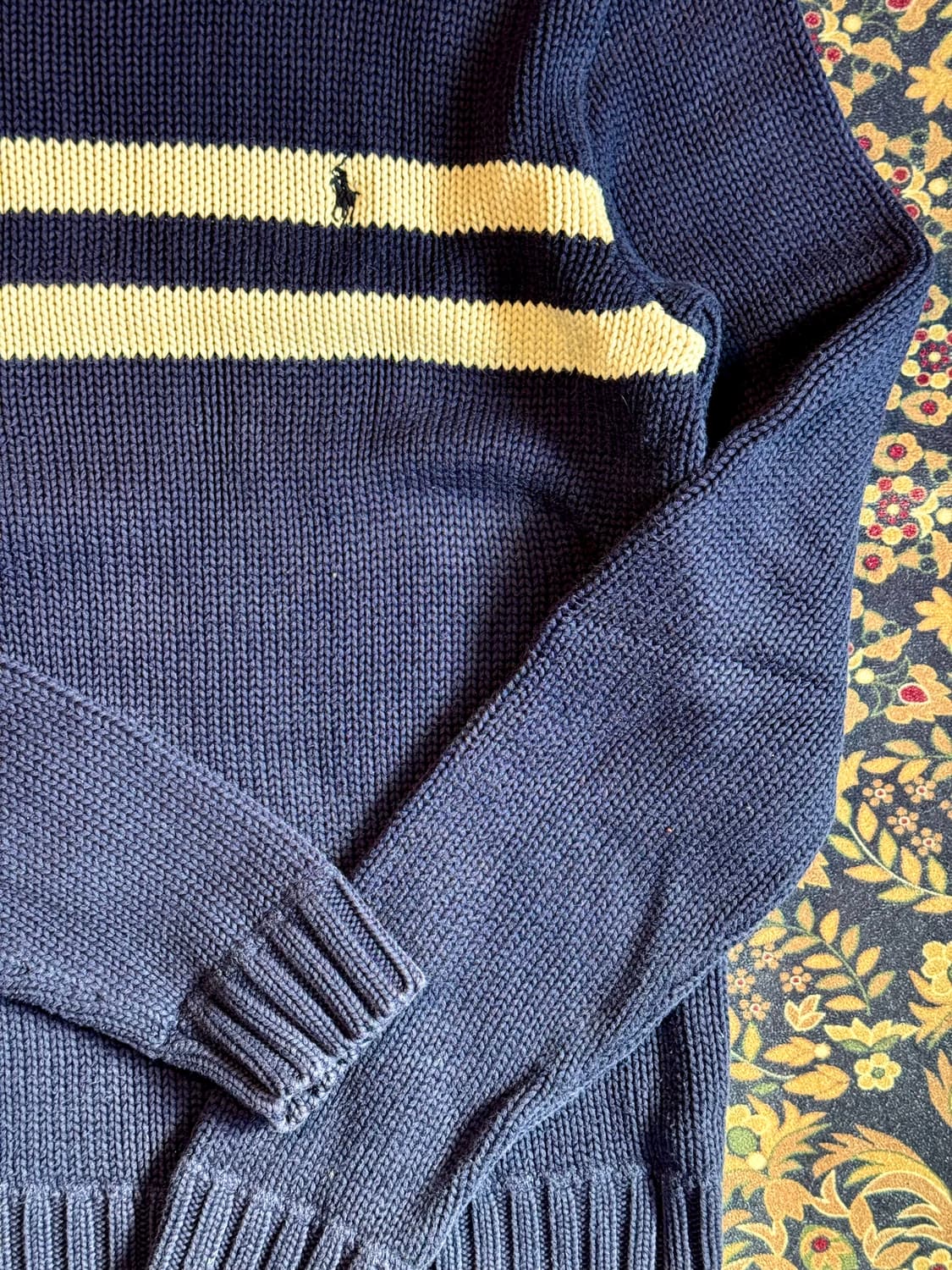 90s 폴로 스포츠 스트라이프 크루넥 코튼 니트 스웨터 상품이미지4