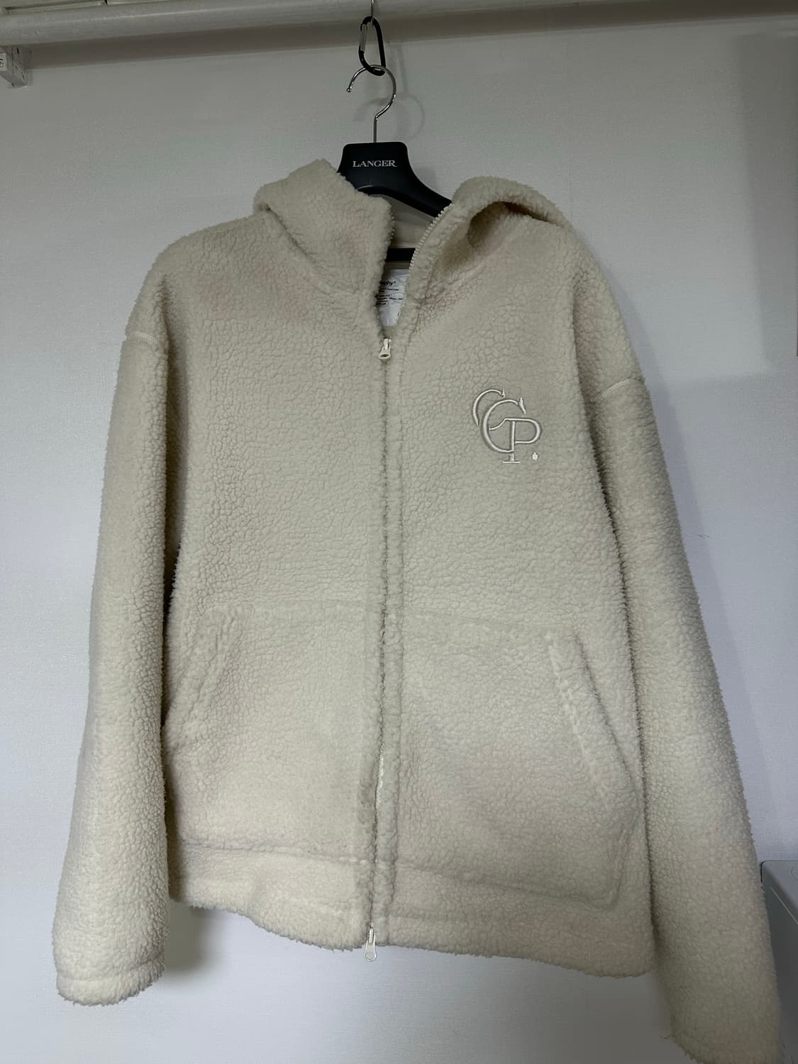 Code:graphy 뽀글이 후드집업 L 사이즈 아이보리 상품이미지1