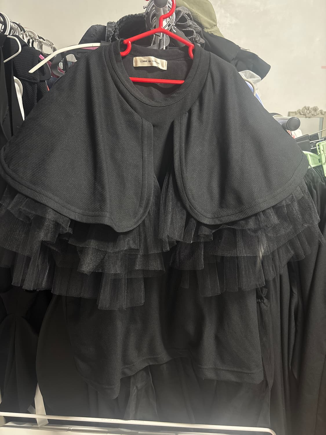 꼼데가르송 러플 티셔츠 xs 상품이미지3
