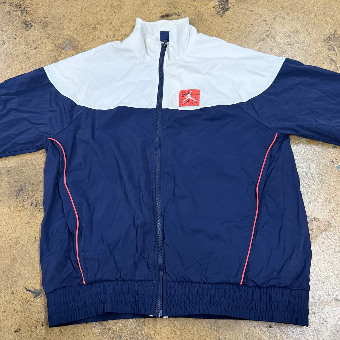 [정품/M] 조던 네이비 화이트 바람막이 자켓 b19 상품이미지3