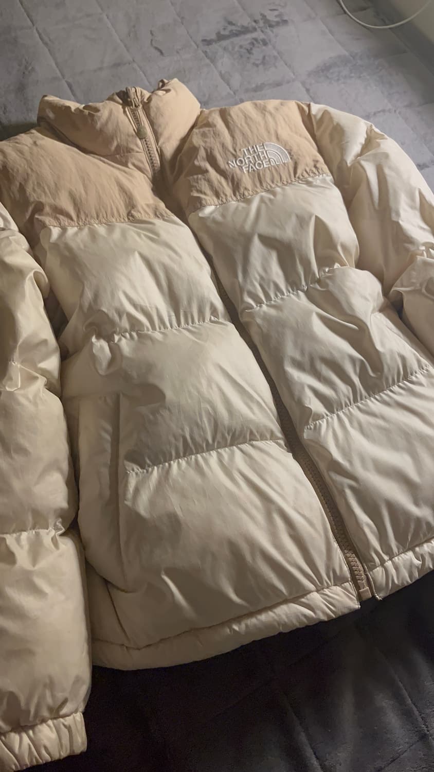 노스페이스 숏패딩 아이보리 상품이미지2