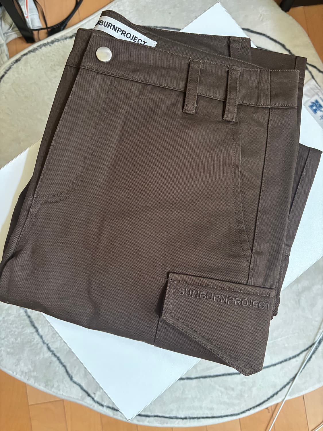 썬번프로젝트 로우라이즈 카고 팬츠 다크 브라운 상품이미지7