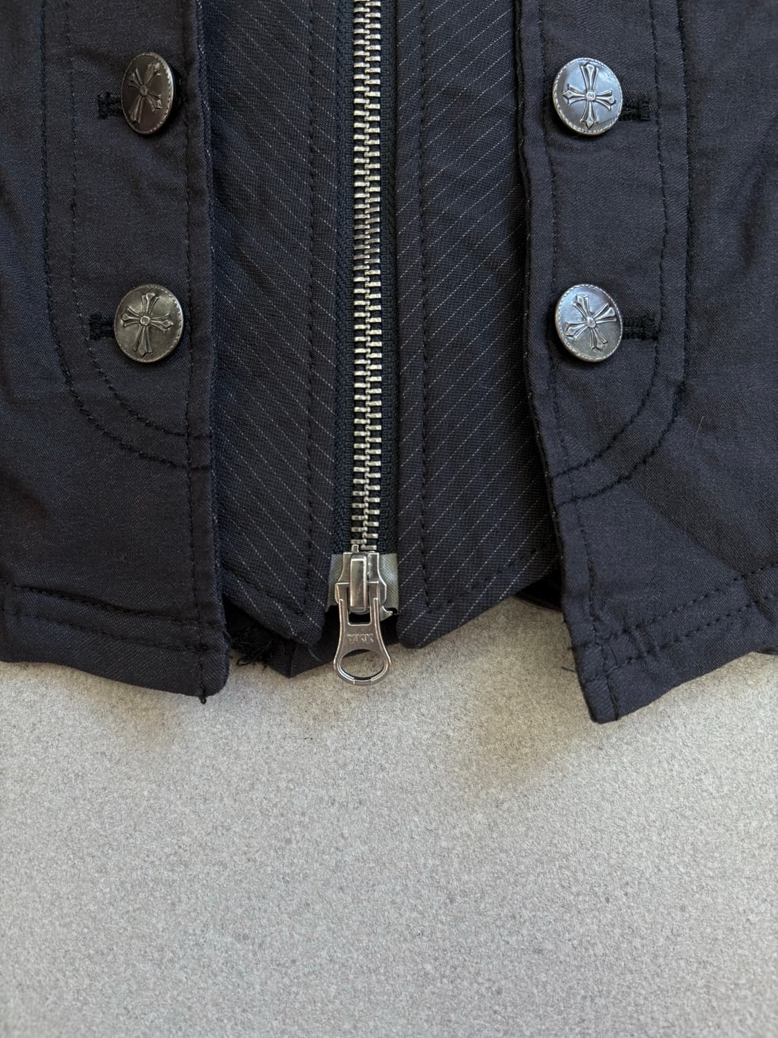 Ozz croce 아일렛 지퍼 베스트 상품이미지4