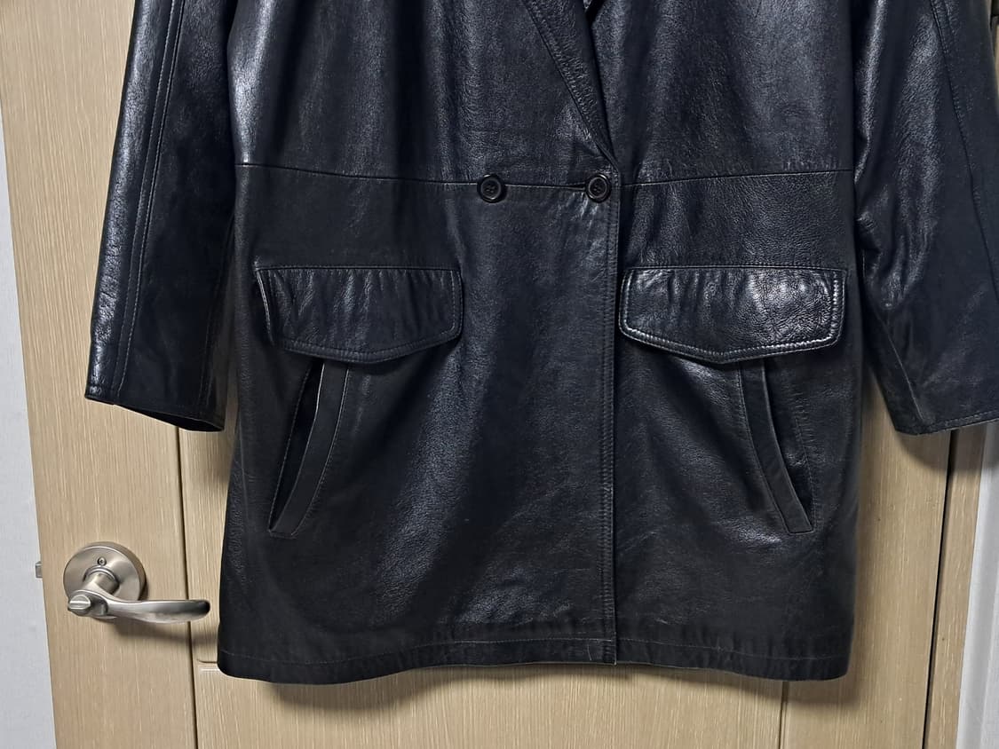 빈티지 천연 양가죽 롱자켓 가죽 코트 상품이미지4