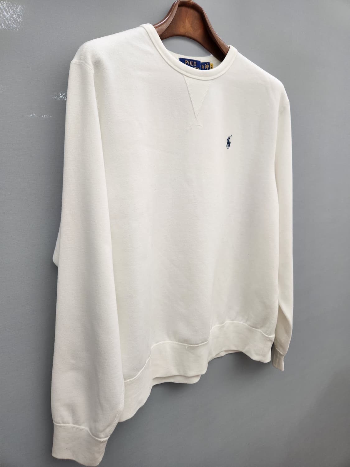 폴로 랄프로렌 화이트 기모 맨투맨 상품이미지2