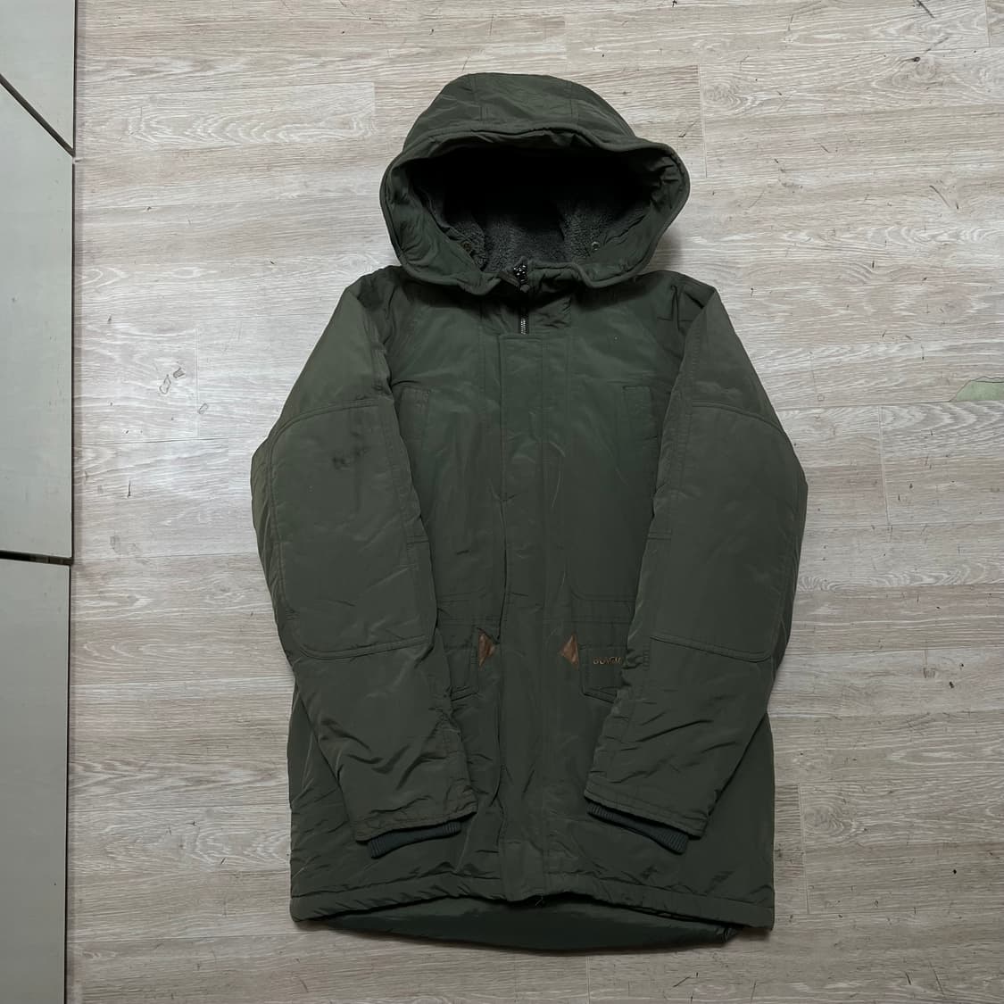 블랙야크 아웃도어 구스다운 후드 야상패딩 점퍼 [카키] XL/105 상품이미지1