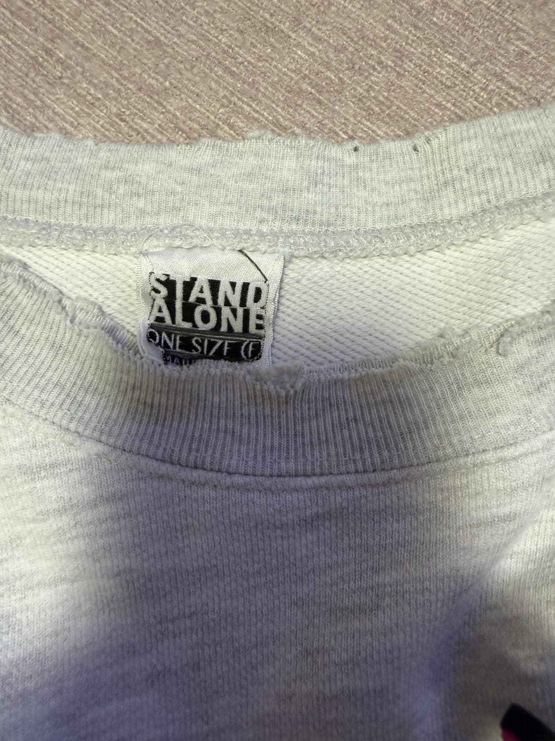 스탠드얼론 크롭맨투맨티 상품이미지2