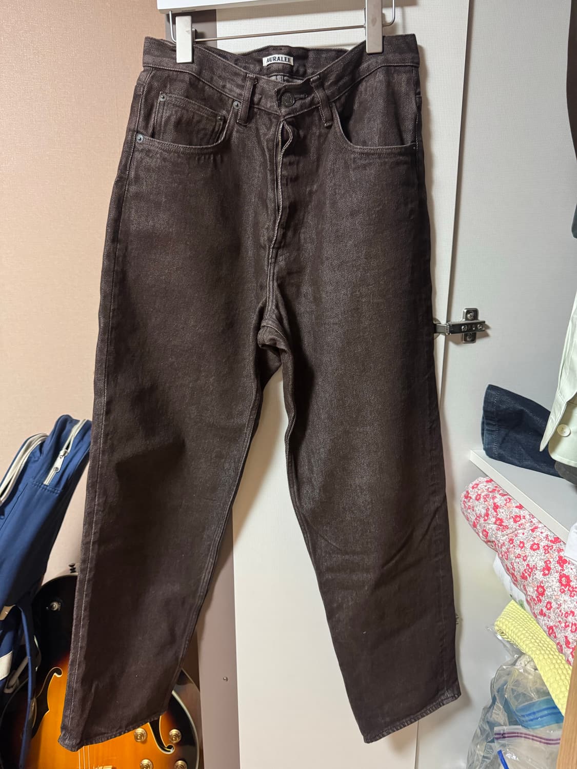 [30]오라리 21fw 하드 트위스트 와이드 데님 브라운 상품이미지2