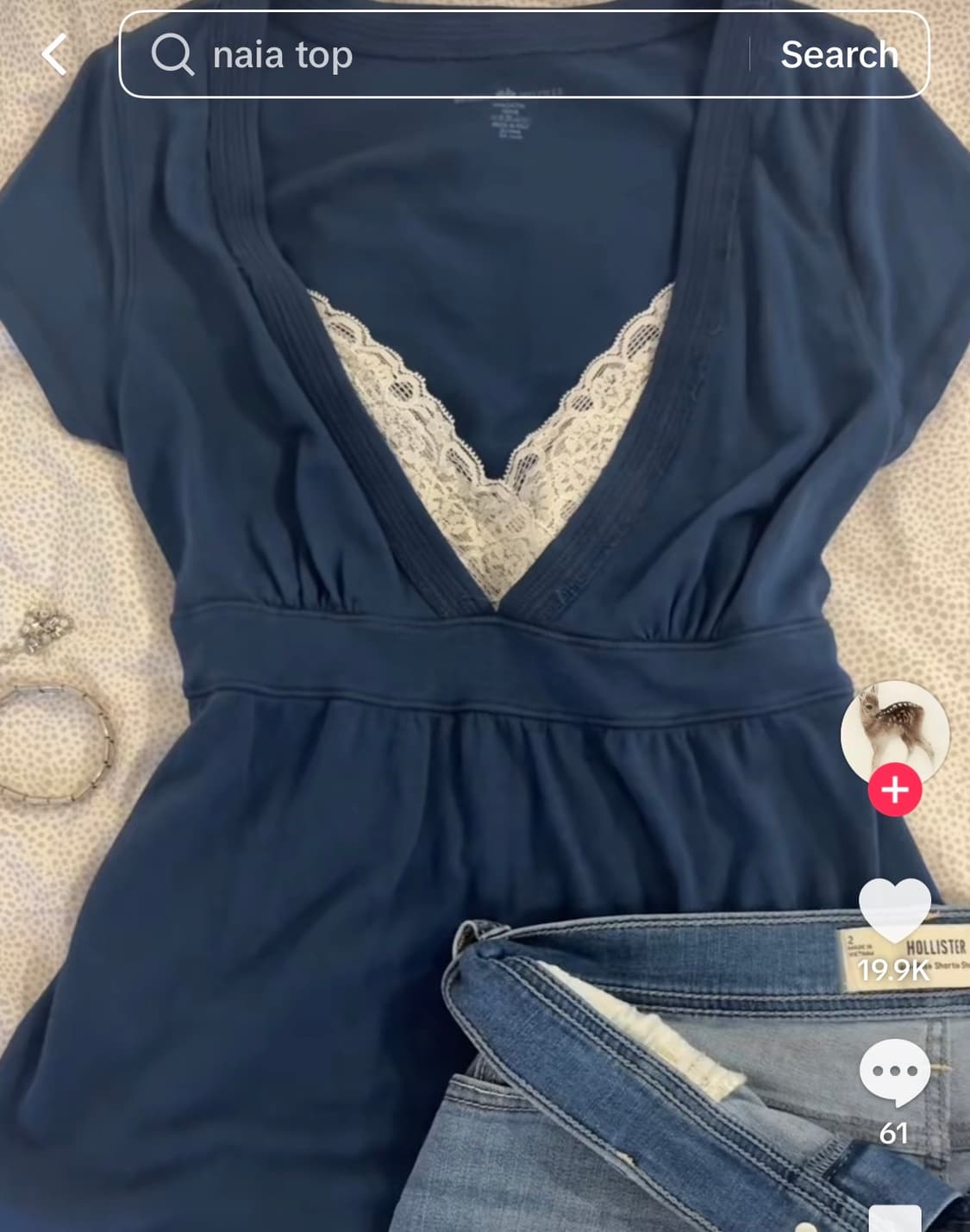 Brandy Melville Naia top black 상품이미지5