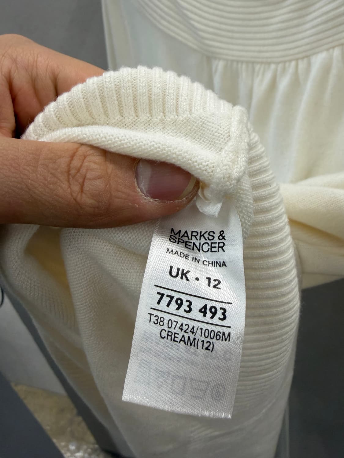 Marks&Spencer 아이보리 니트 UK12 상품이미지5